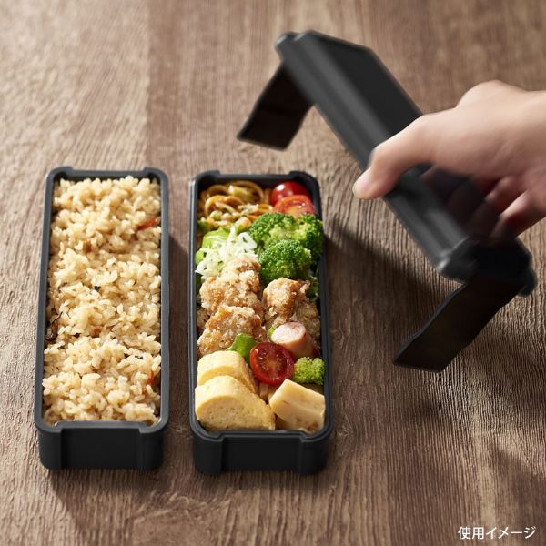 弁当容器 SMART UP ランチボックス二段(仕切付) BLW-38H