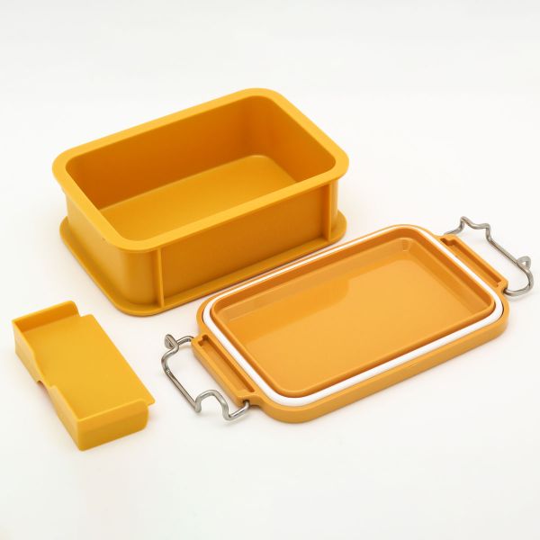 弁当容器 LUNCH CHIME No.3 コンテナランチボックス(仕切付) CNT-450 イエロー
