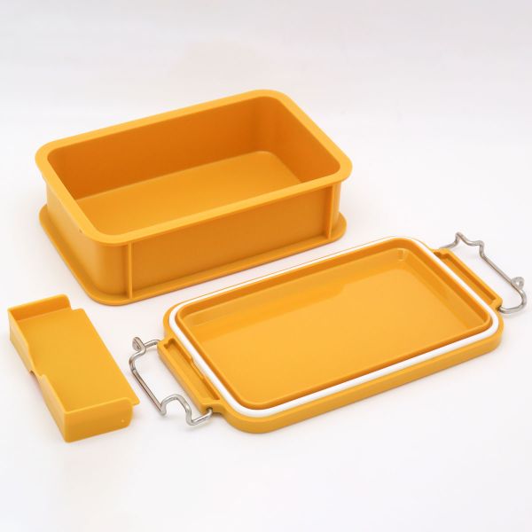 弁当容器 LUNCH CHIME No.3 コンテナランチボックス(仕切付) CNT-600 イエロー