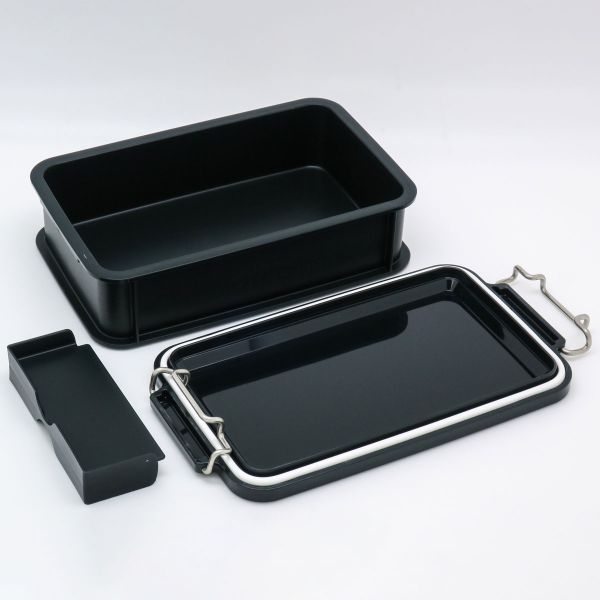 弁当容器 LUNCH CHIME No.3 コンテナランチボックス(仕切付) CNT-750(LCMNo.3) ブラック