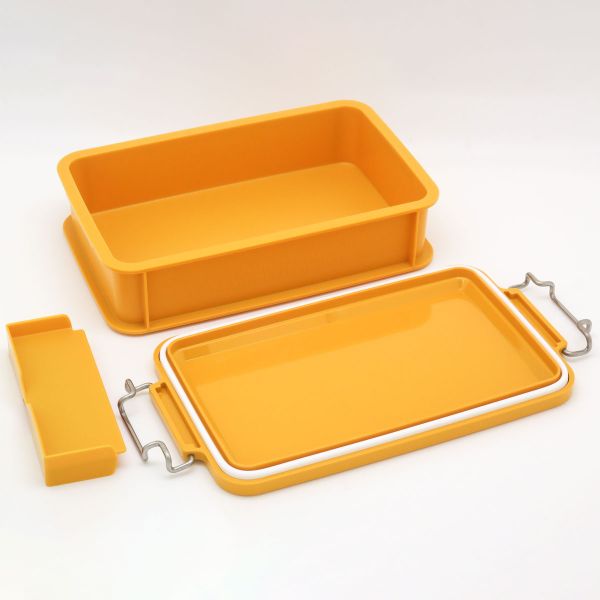 弁当容器 LUNCH CHIME No.3 コンテナランチボックス(仕切付) CNT-900(LCMNo.3) イエロー