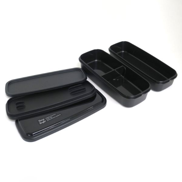 弁当容器 シャインブライト No.3 ランチボックス二段(仕切付) BLW-14HS