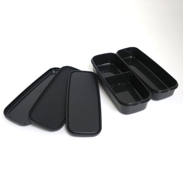 弁当容器 シャインブライト No.3 ランチボックス二段(仕切付) BLW-14HS
