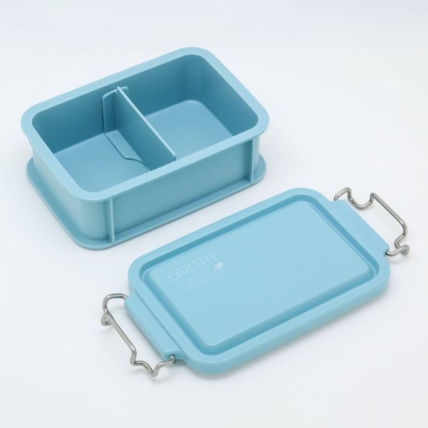 弁当容器 EARTHY コンテナランチボックス(仕切付) CNT-450 ミントグリーン