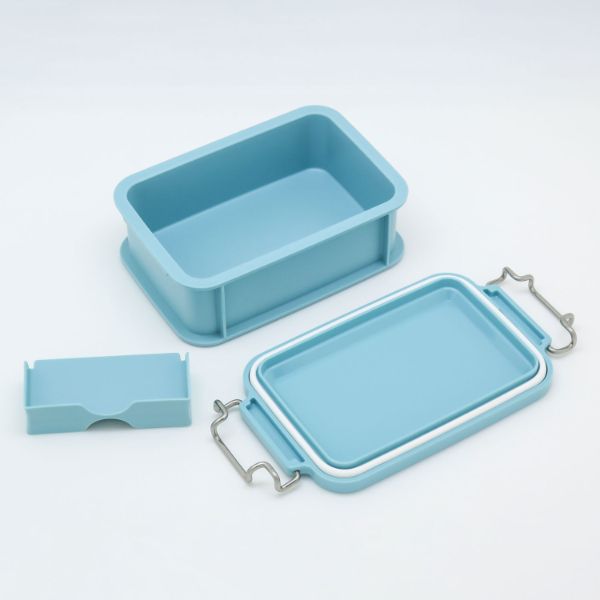 弁当容器 EARTHY コンテナランチボックス(仕切付) CNT-450 ミントグリーン