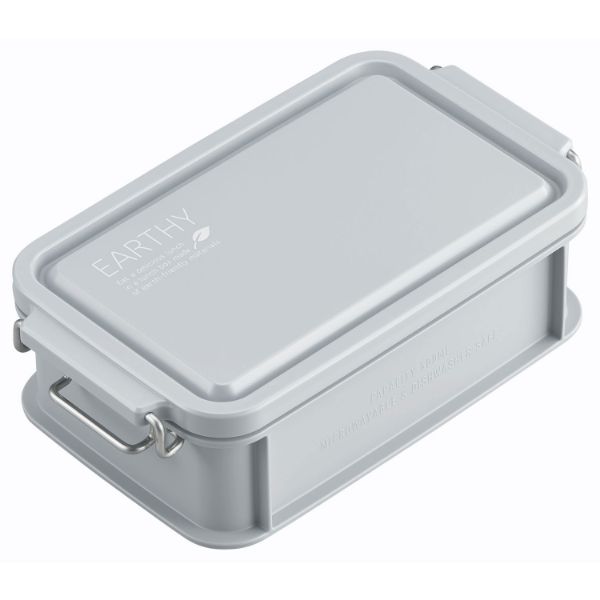 弁当容器 EARTHY コンテナランチボックス(仕切付) CNT-600 グレー