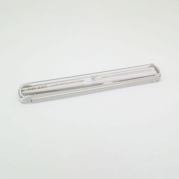 弁当小物 ひのきのぷら 引フタ箸箱セット HS-16 ホワイト