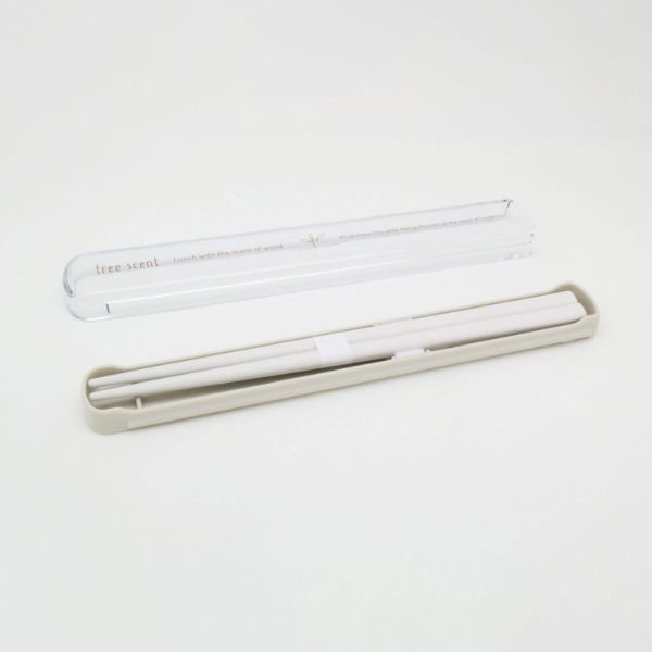 弁当小物 ひのきのぷら 引フタ箸箱セット HS-16 ホワイト
