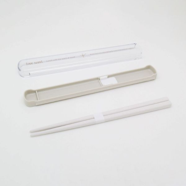 弁当小物 ひのきのぷら 引フタ箸箱セット HS-16 ホワイト
