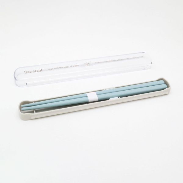 弁当小物 ひのきのぷら 引フタ箸箱セット HS-16 ブルー