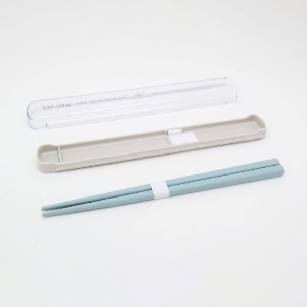 弁当小物 ひのきのぷら 引フタ箸箱セット HS-16 ブルー