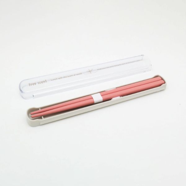 弁当小物 ひのきのぷら 引フタ箸箱セット HS-16 ピンク