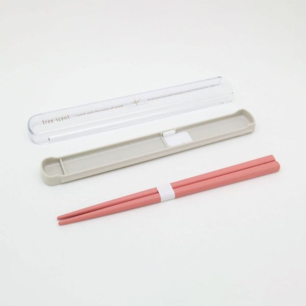 弁当小物 ひのきのぷら 引フタ箸箱セット HS-16 ピンク
