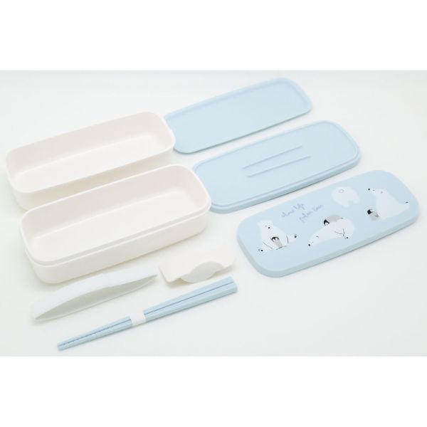 弁当容器 polarbear(ポーラーベア) ランチボックス二段(仕切付) PW-28K