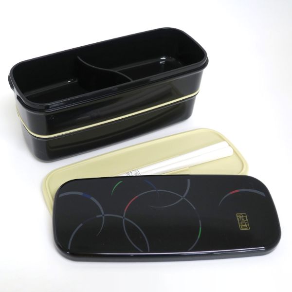 弁当容器 和音 ランチボックス二段巾着弁当袋付 PW-28C