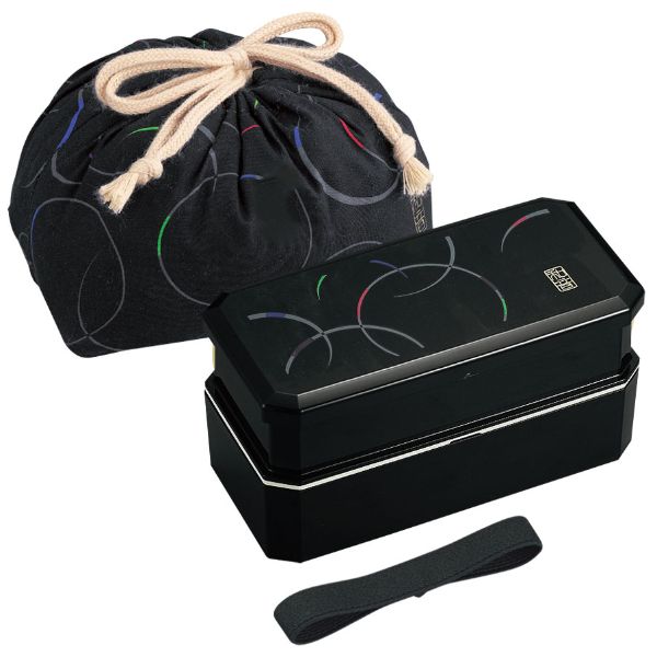 弁当容器 和音 松花堂弁当箱巾着弁当袋付 PW-6＋KB-1