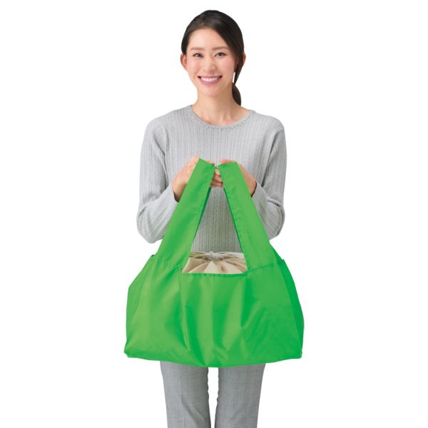 エコバッグ Ecolor 折りたたみ買い物かごバッグ(グリーン) 2264570