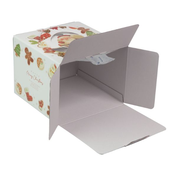 ケーキ箱 20-2325 ホワイトサンタ4.5号 ヤマニパッケージ