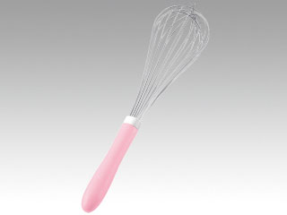 調理用品 TKG抗菌カラーハンドル泡立 25cmピンク