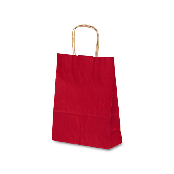 紙手提袋 1314 自動紐手提袋 T-3 カラー(赤) ベルベ