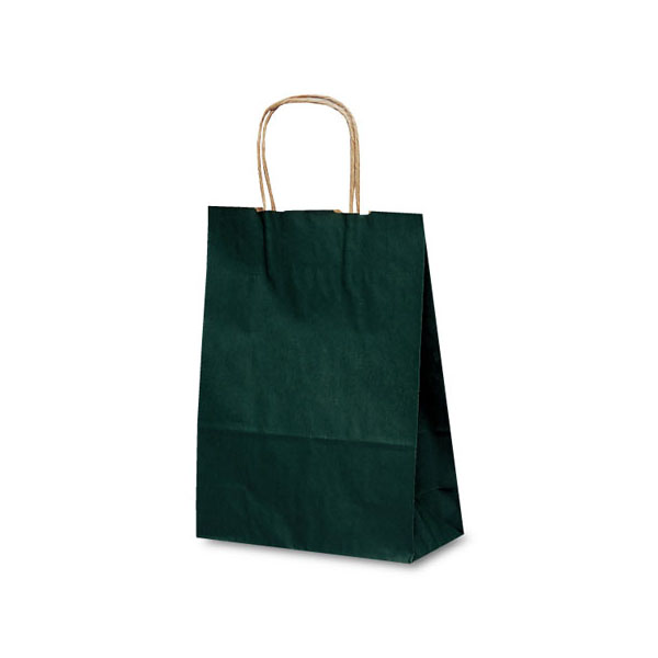紙手提袋 1315 自動紐手提袋 T-3 カラー(緑) ベルベ