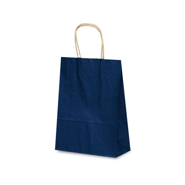 紙手提袋 1316 自動紐手提袋 T-3 カラー(紺) ベルベ