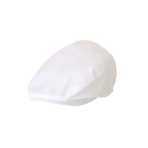 店舗スタッフ用帽子 9-897_F ハンティングキャップ 兼用 白 フリーサイズ 住商モンブラン