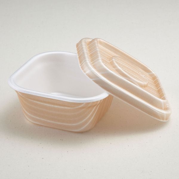 どんぶり容器 どん重 赤木目セット 青葉紙業
