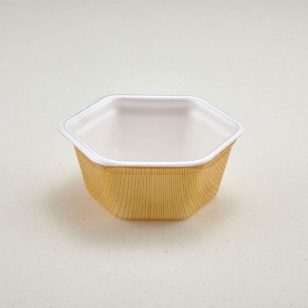 角丼容器 青葉紙業 六角重 本体 もくめ