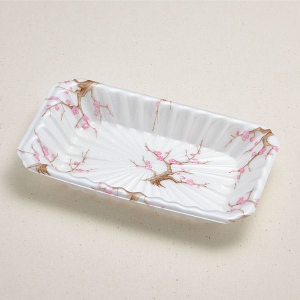 弁当容器 長皿 4 紅梅 青葉紙業