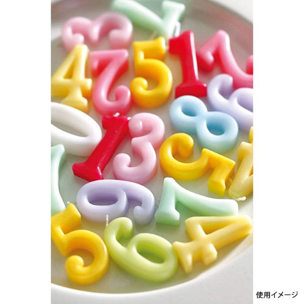 贈答用飾り ナンバーキャンドルパステル 0番 カメヤマ