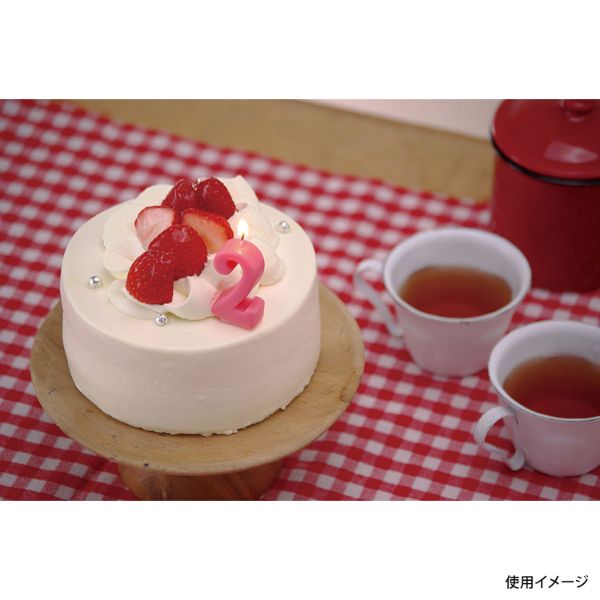 贈答用飾り ナンバーキャンドルパステル 2番 カメヤマ