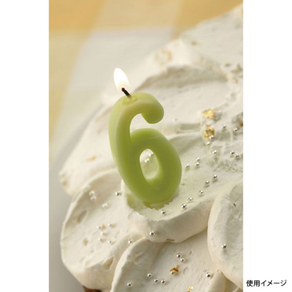 贈答用飾り ナンバーキャンドルパステル 6番 カメヤマ