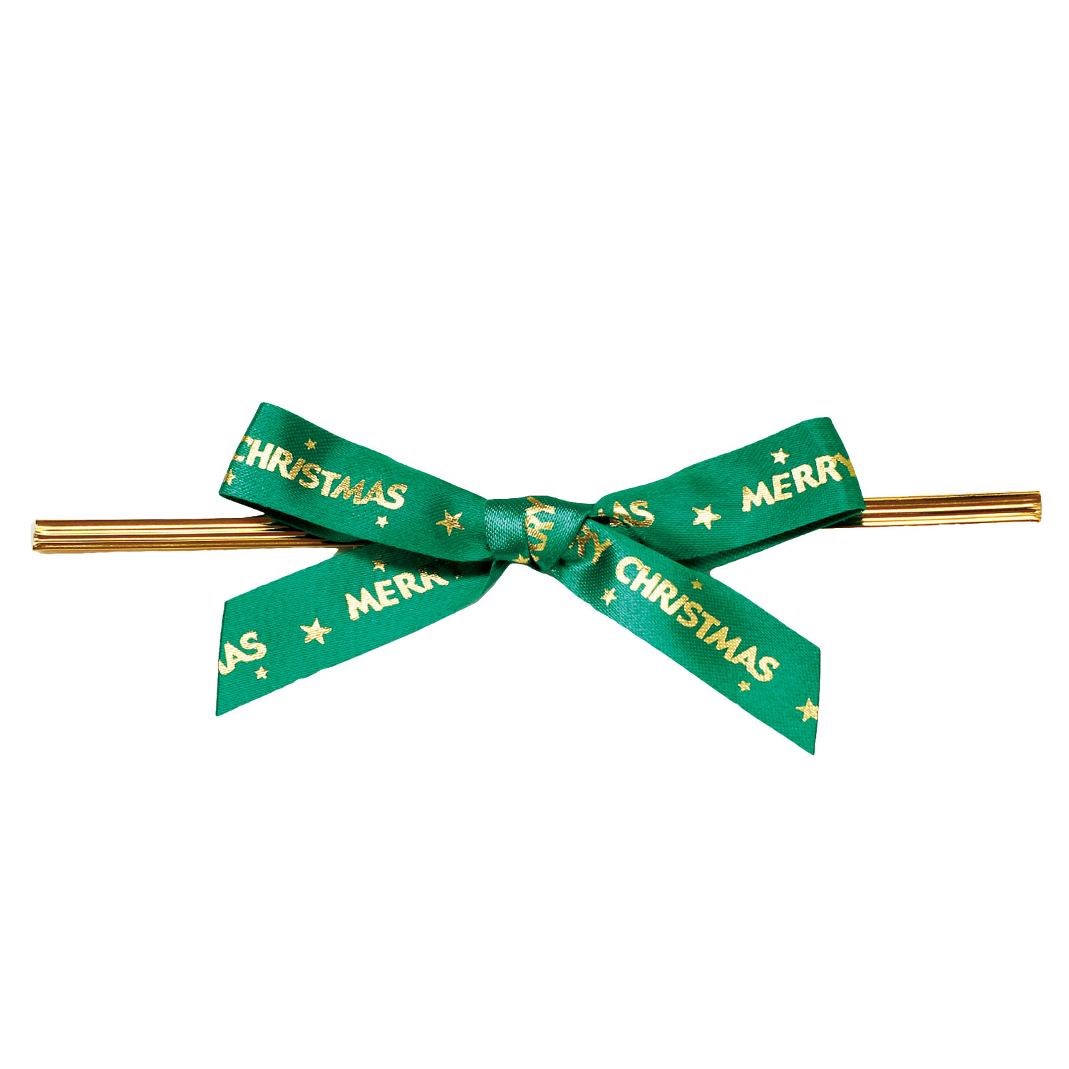 リボン・タイ 青山 7430-02 クリスマスタイドボウS ビニタイ120cm付 100枚入