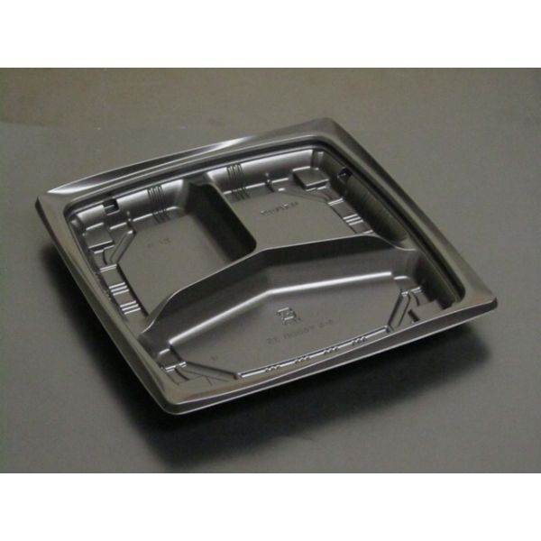 弁当容器 リスパック かなで 600B 3S 黒