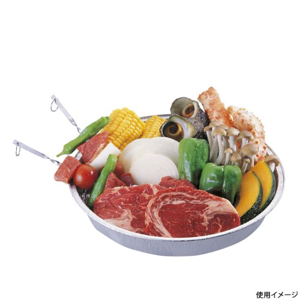 アウトドア用品 アルミバーベキュー深型プレート 28.5cm 2枚組 パール金属