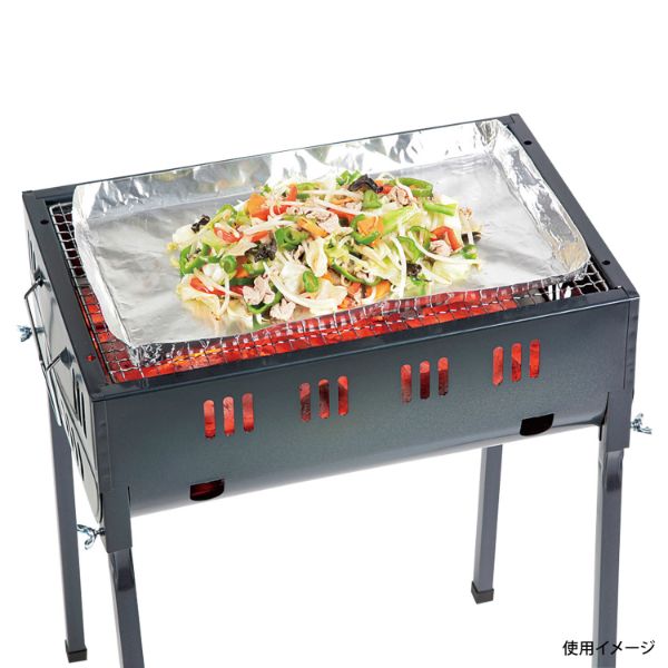 アルミホイル BBQ らくらく便利シート＜厚口ワイド＞ 60ミクロン 3m パール金属
