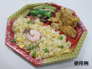 弁当容器 CT WF-八角 21A-27 市華R-BK 中央化学