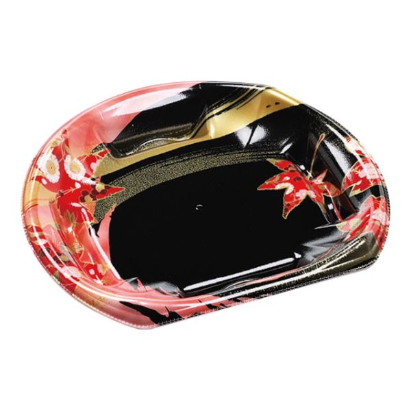 寿司容器 半月皿18-16(V1) 風花赤 エフピコ