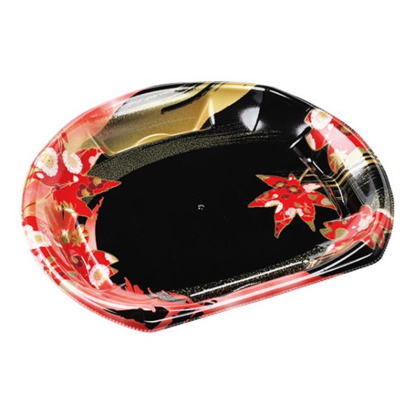 寿司容器 半月皿21-18(V1) 風花赤 エフピコ