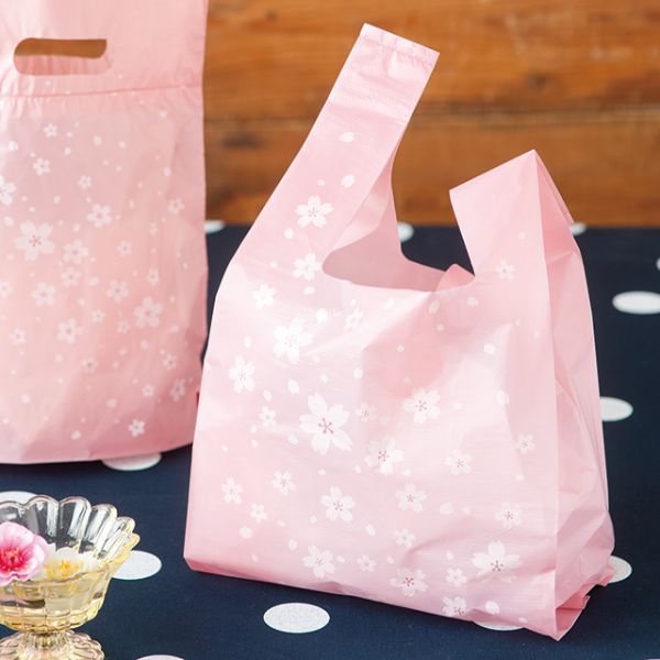 レジ袋 さくらレジバッグ-S(100枚) ヘッズ