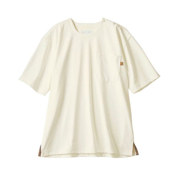 Tシャツ OV2512-1_M ワイド兼用 半袖 白 M 住商モンブラン