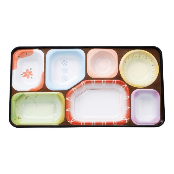 食器 PR-22 [本体]黒・内A [蓋]透明・花吹雪(ピンク) タカギ産業
