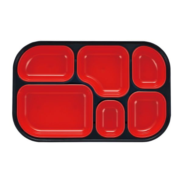 食器 BWR-670 [本体]黒・内赤40 [蓋]黒・ししとう タカギ産業
