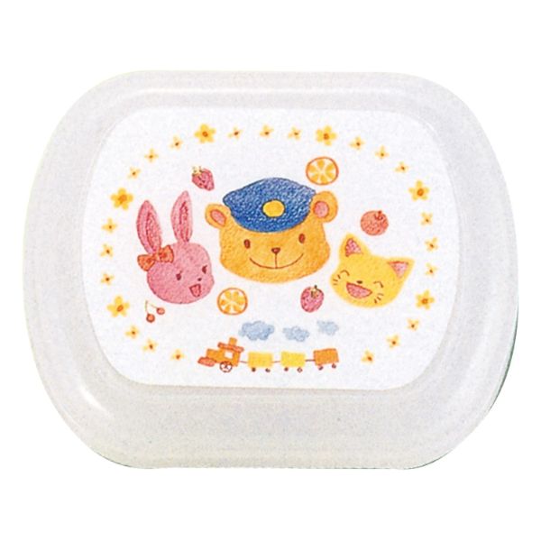 食器 B-309 [本体]イエロー [蓋]透明・ニコニコトレイン タカギ産業