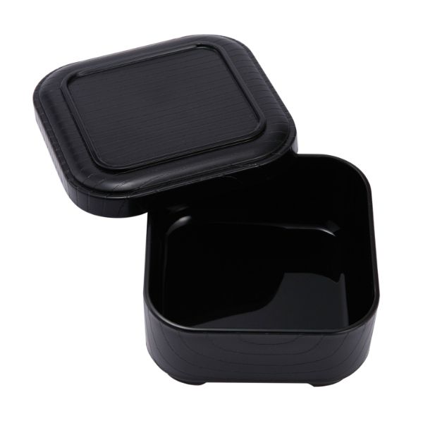 食器 B-307 [本体]黒 [蓋]黒・無地 タカギ産業