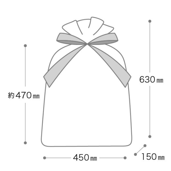 不織布袋 2重不織布リボン付バッグ-L ピンク(10枚) ヘッズ