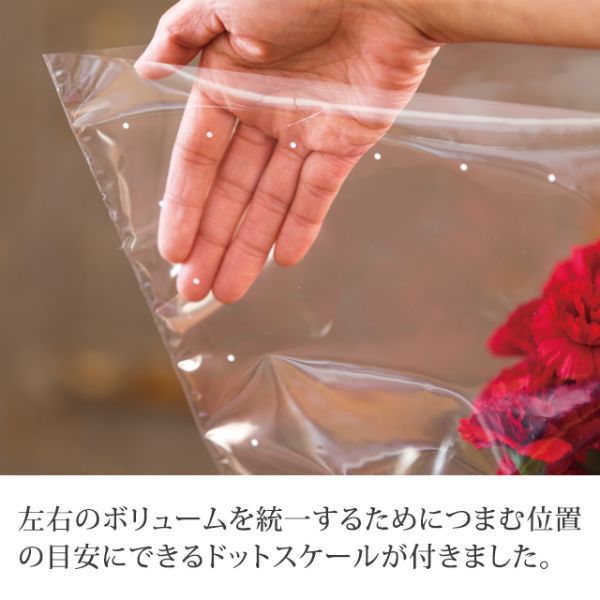 テープ無 OPP袋 BKF ギフトOPPポットバッグ-M(50枚) ヘッズ