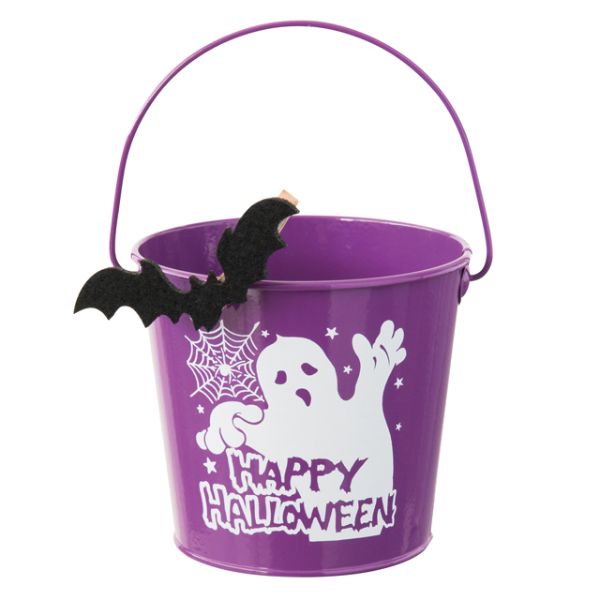 販売什器 アメリカンハロウィンブリキバケツーS(6個) ヘッズ
