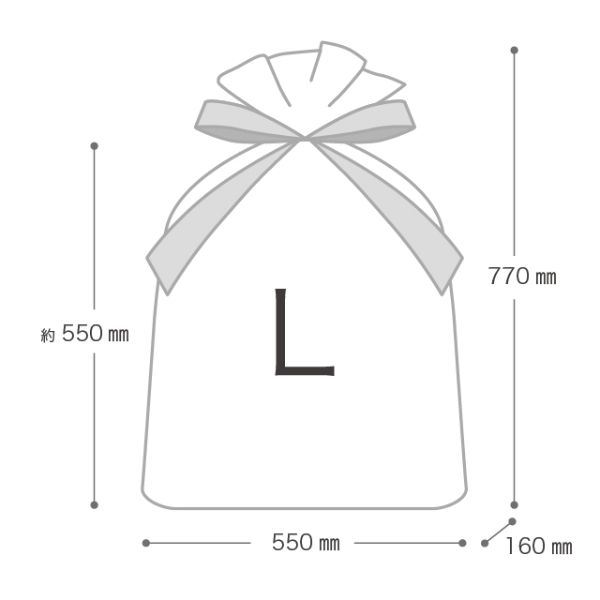 袋 アルミ蒸着リボン付バッグ-L ゴールド(10枚) ヘッズ